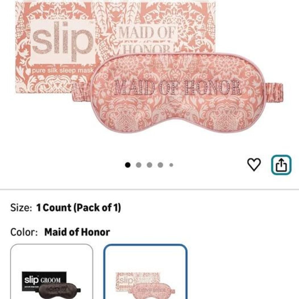 Slip Silk Sleep Mask –Maid of Honor Bridal Gift –Silk Luxury Eye Mask